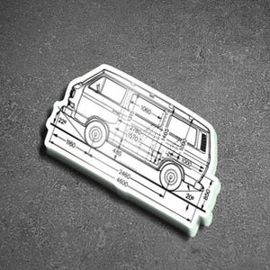 T3 Vinyl Sticker *technische Zeichnung